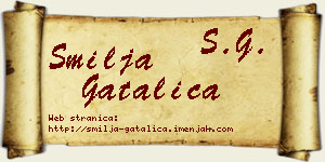 Smilja Gatalica vizit kartica
